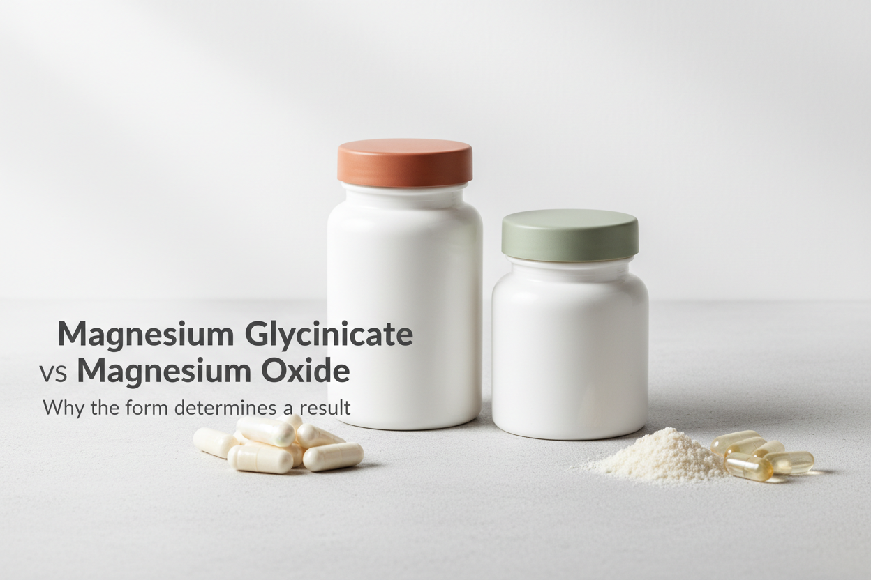 Magnesium Glycinate vs Magnesium Oxide: Why the Form Determines the Result