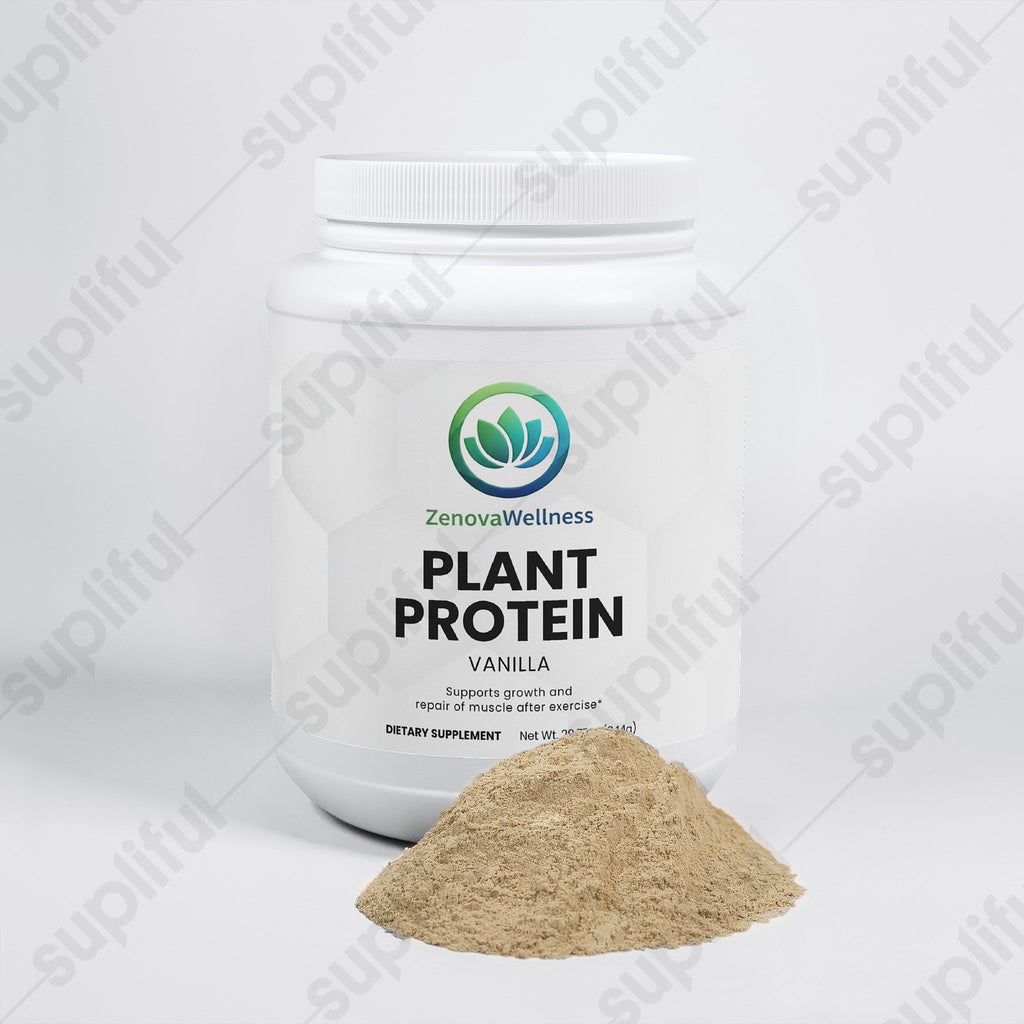 Zenova Wellness Vanilla Plant Protein Powder – Dairy-Free, 20g Protein