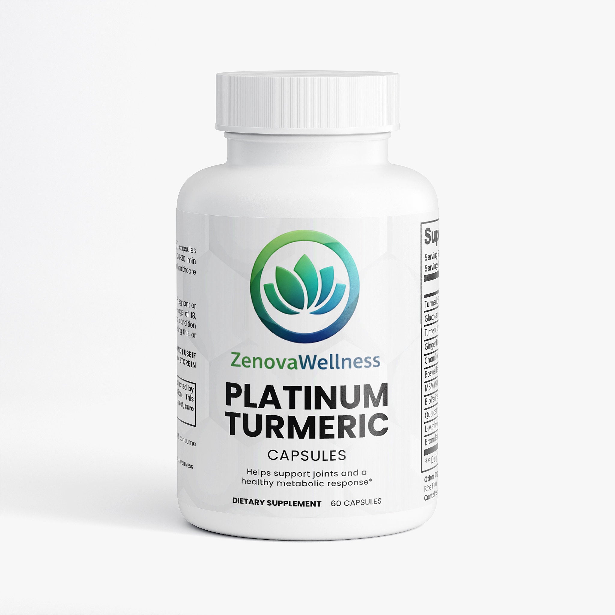 Zenova Wellness Turmeric Joint Support Capsules – Herbal Mobility Blend