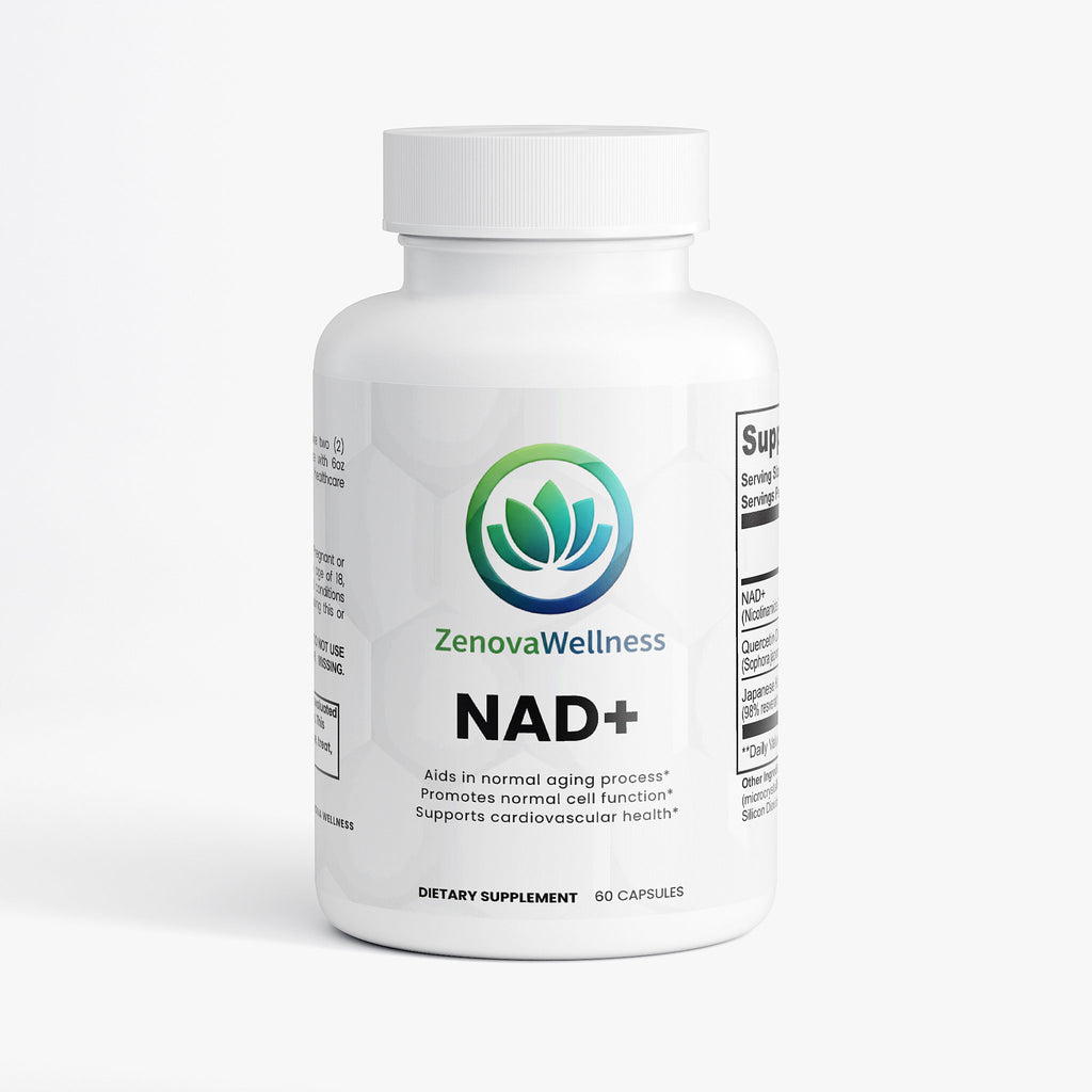 Zenova Wellness NAD+ Capsules – With Quercetin & Resveratrol, 60 Count