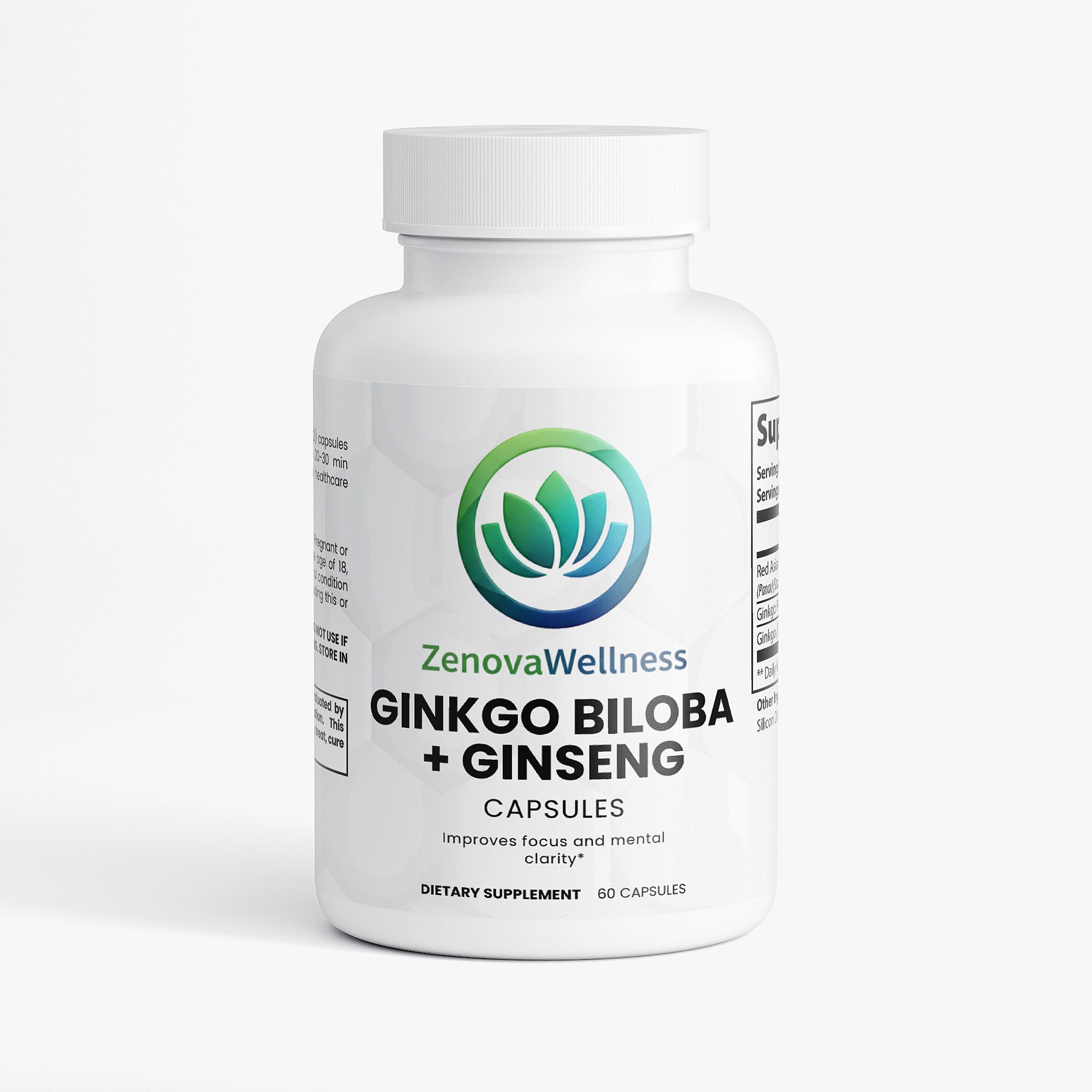 Zenova Wellness Ginkgo Biloba & Ginseng Capsules
