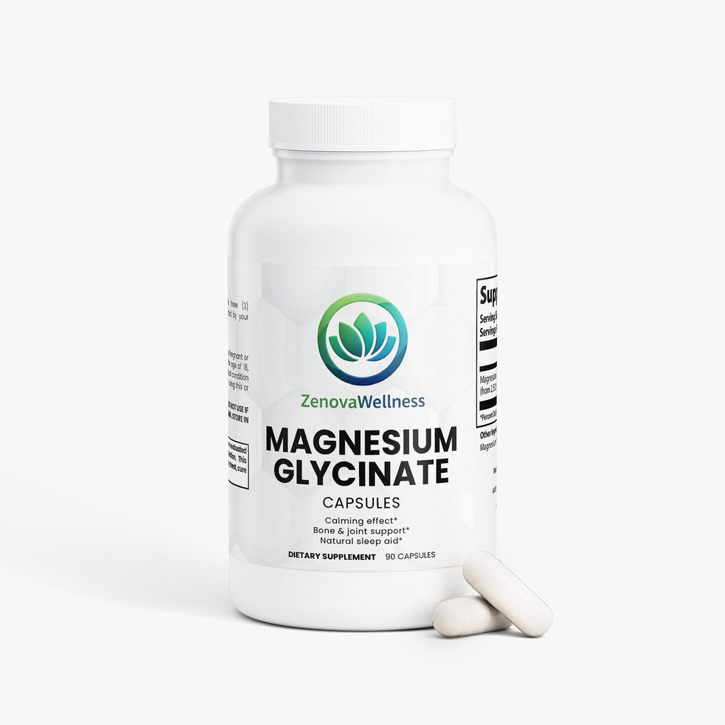 Zenova Wellness Magnesium Glycinate Capsules – High-Absorption Support