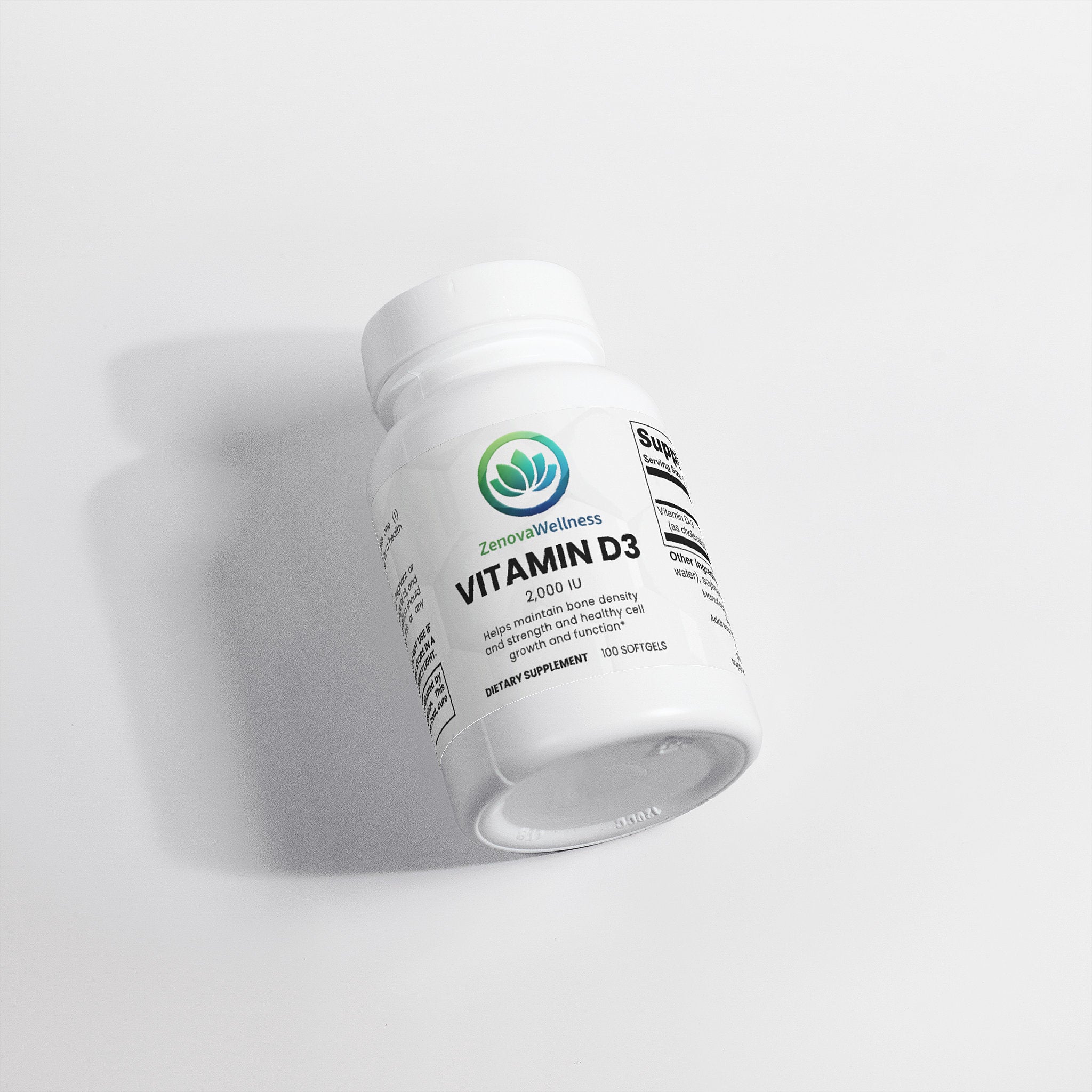 Zenova Wellness Vitamin D3 2,000 IU Softgels