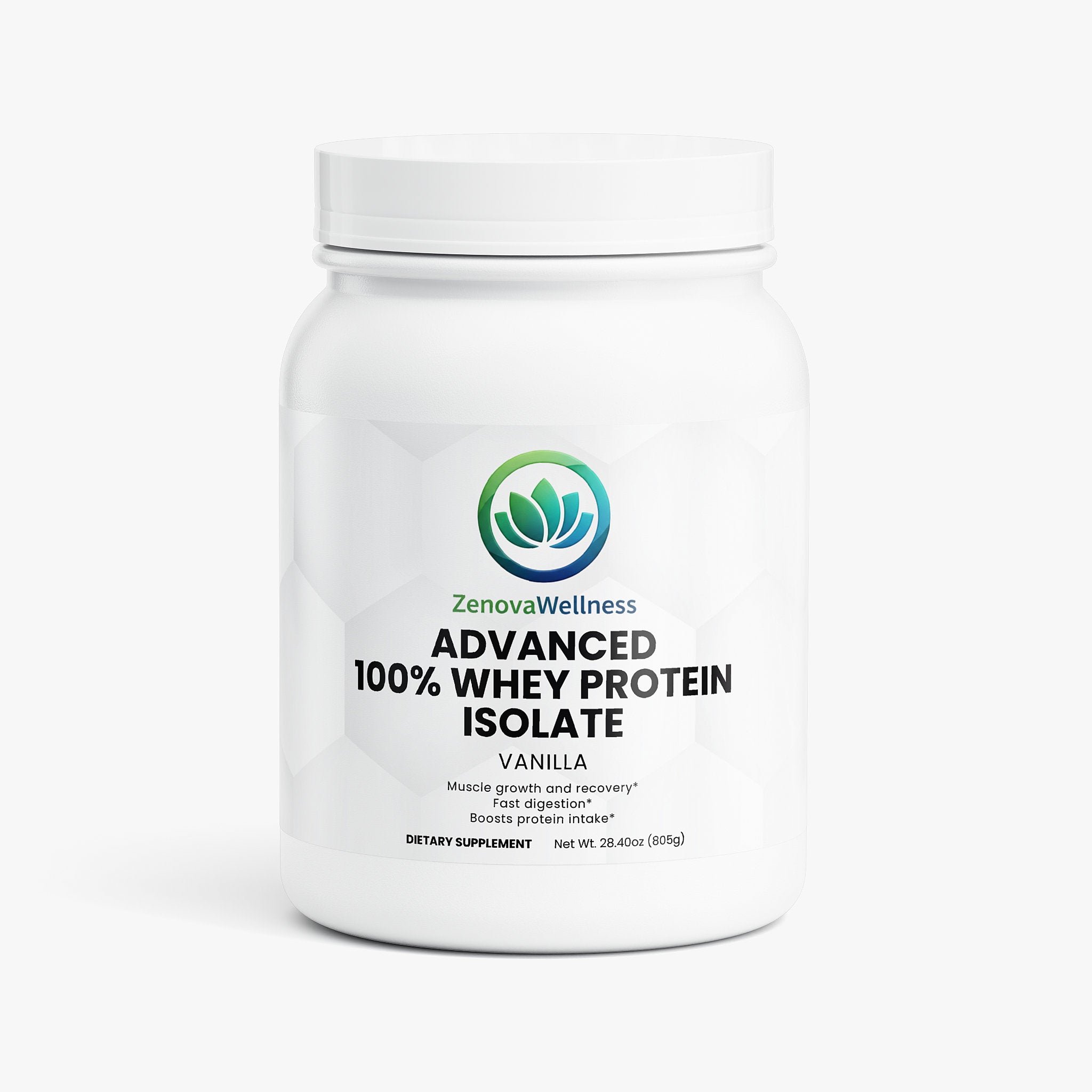 Zenova Wellness Advanced 100% Whey Protein Isolate — Vanilla