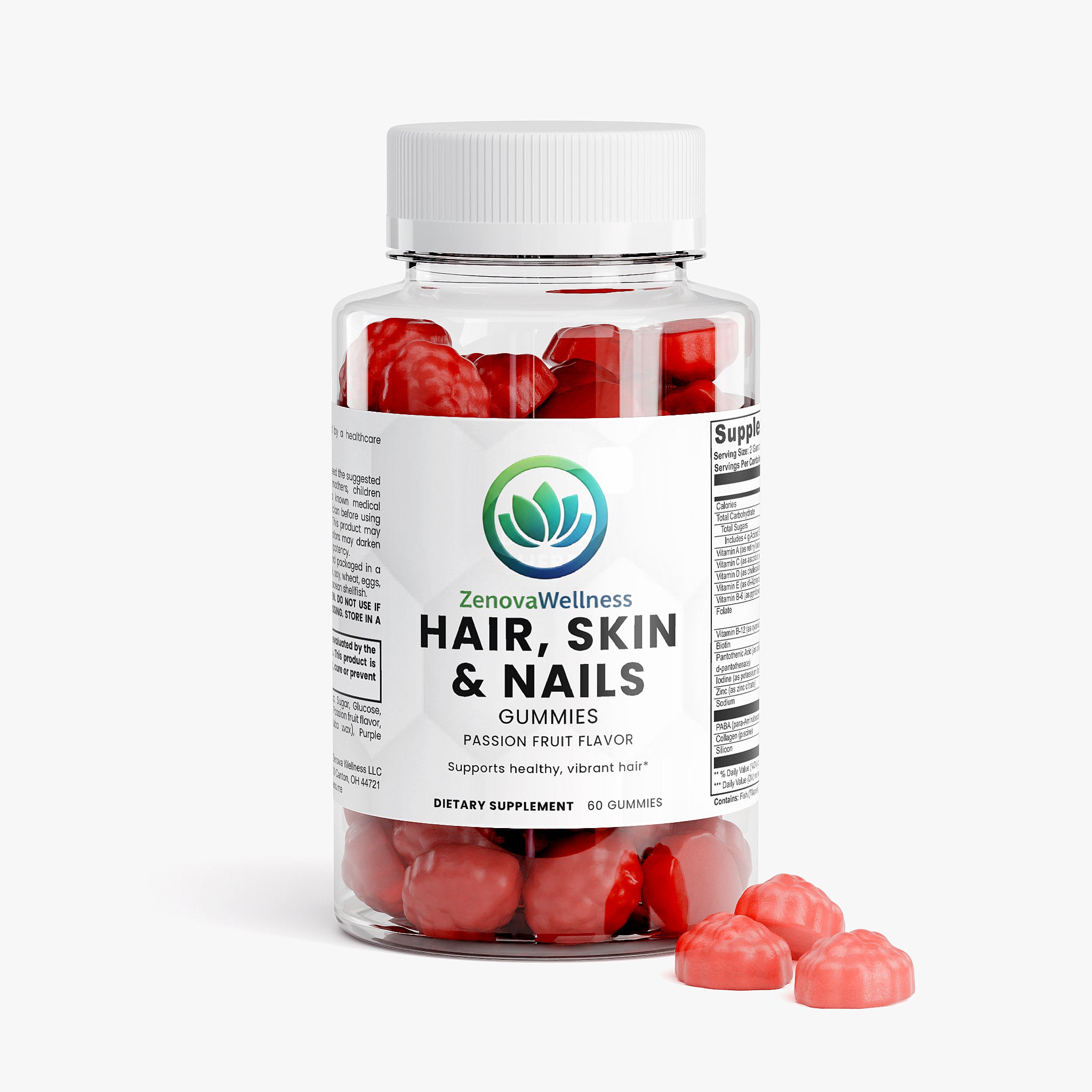 Zenova Wellness Hair, Skin & Nails Gummies