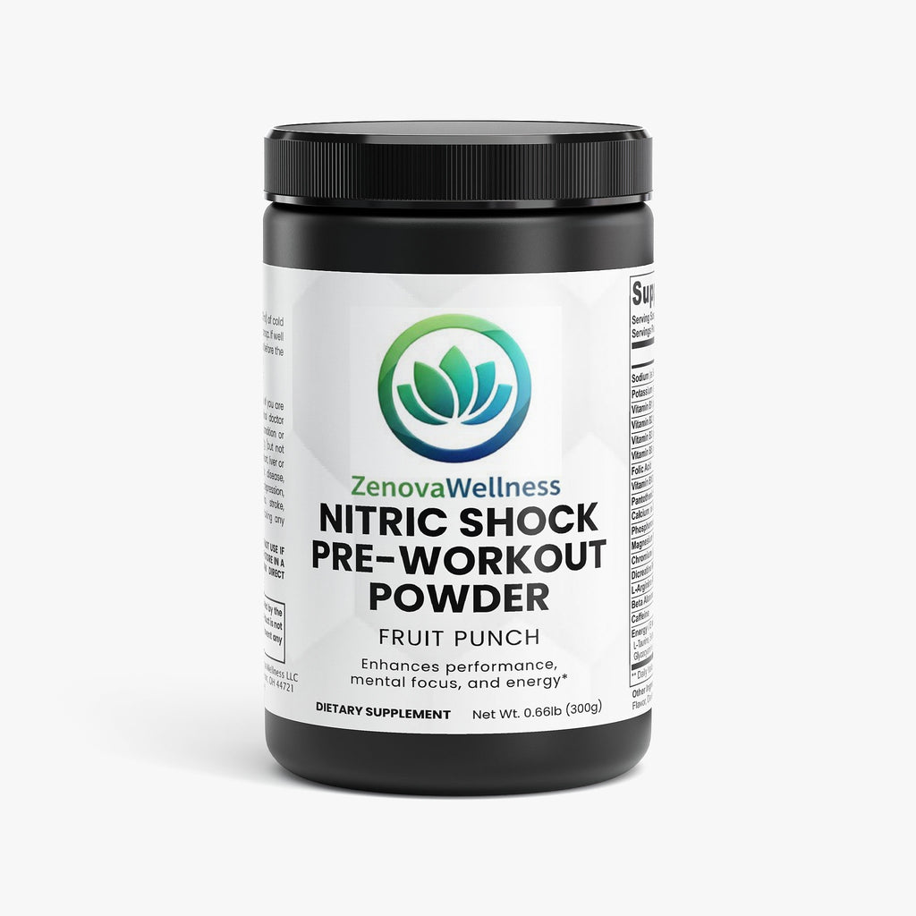 Zenova Wellness Nitric Shock Pre-Workout Powder – Fruit Punch