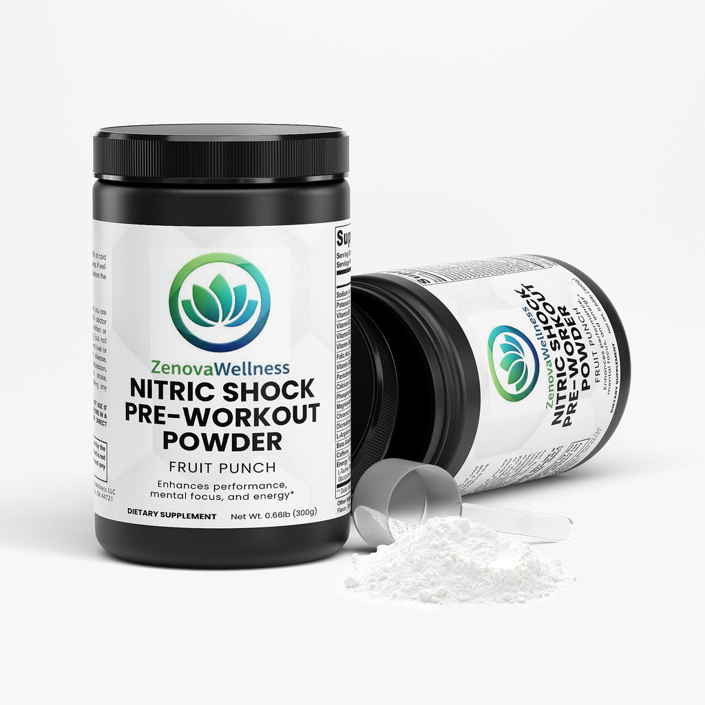 Zenova Wellness Nitric Shock Pre-Workout Powder – Fruit Punch
