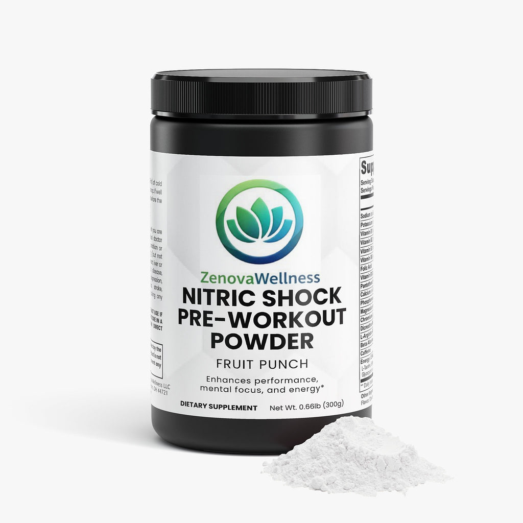 Zenova Wellness Nitric Shock Pre-Workout Powder – Fruit Punch