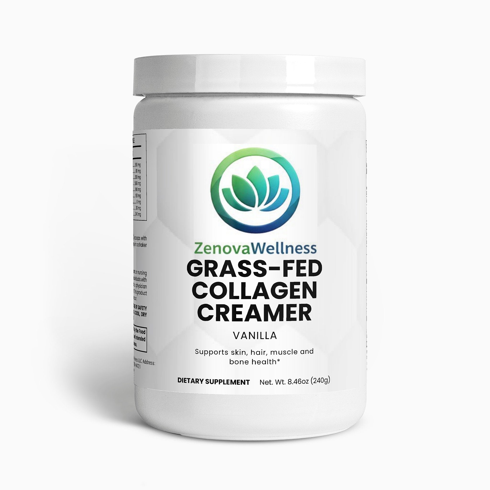 Zenova Wellness Grass-Fed Collagen Creamer (Vanilla)