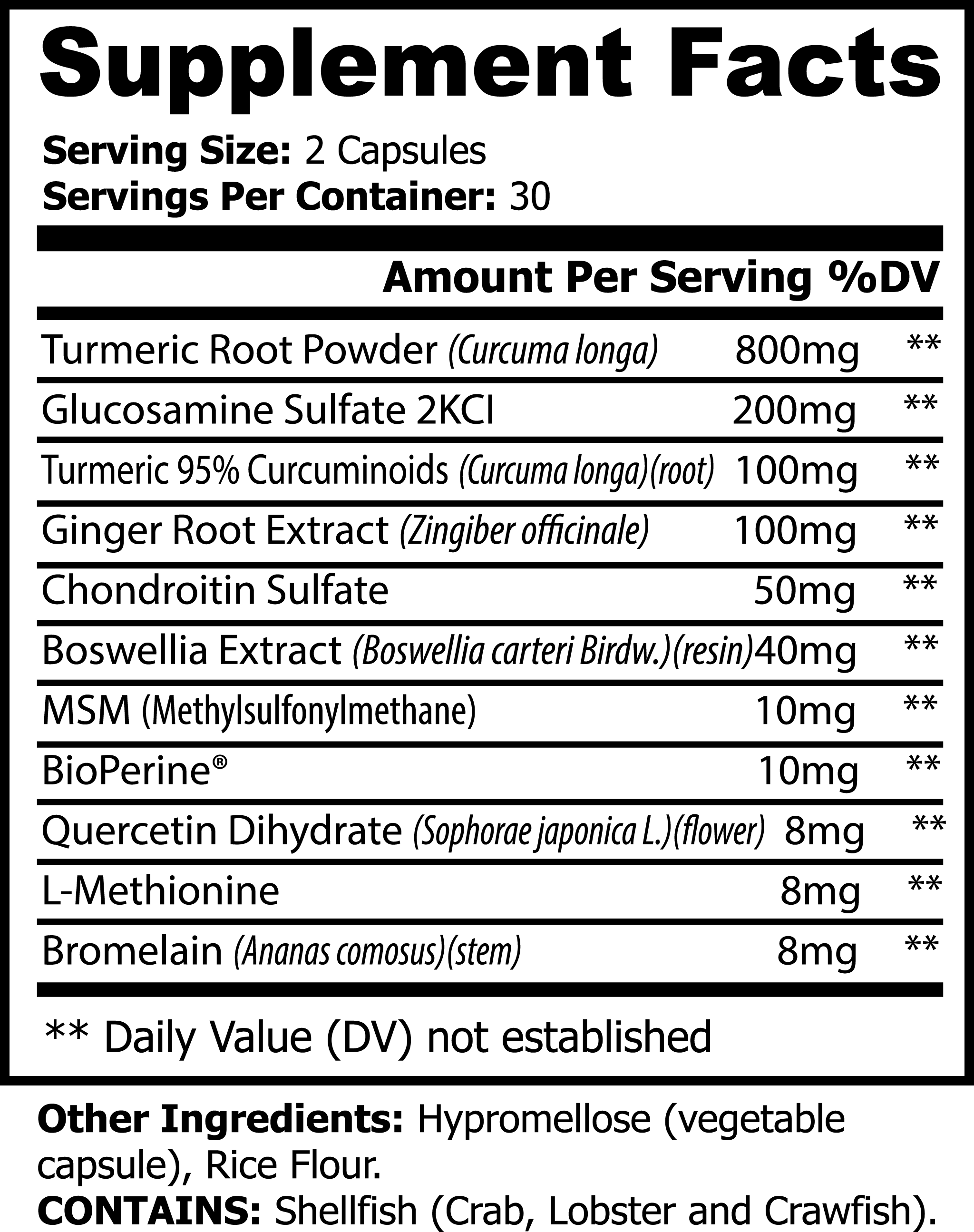 Zenova Wellness Turmeric & Joint Botanicals Capsules