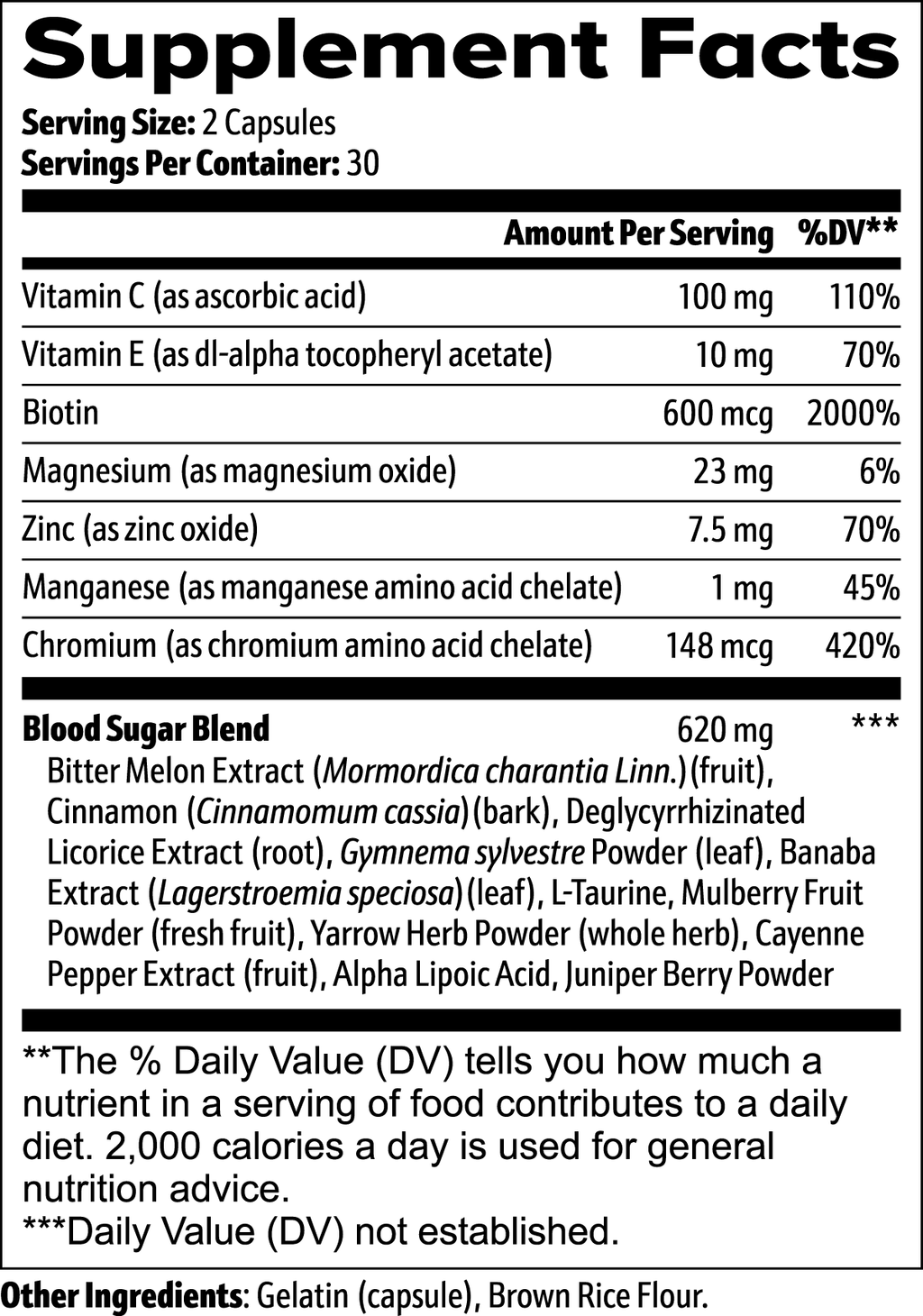 Zenova Wellness Blood Sugar Support Capsules
