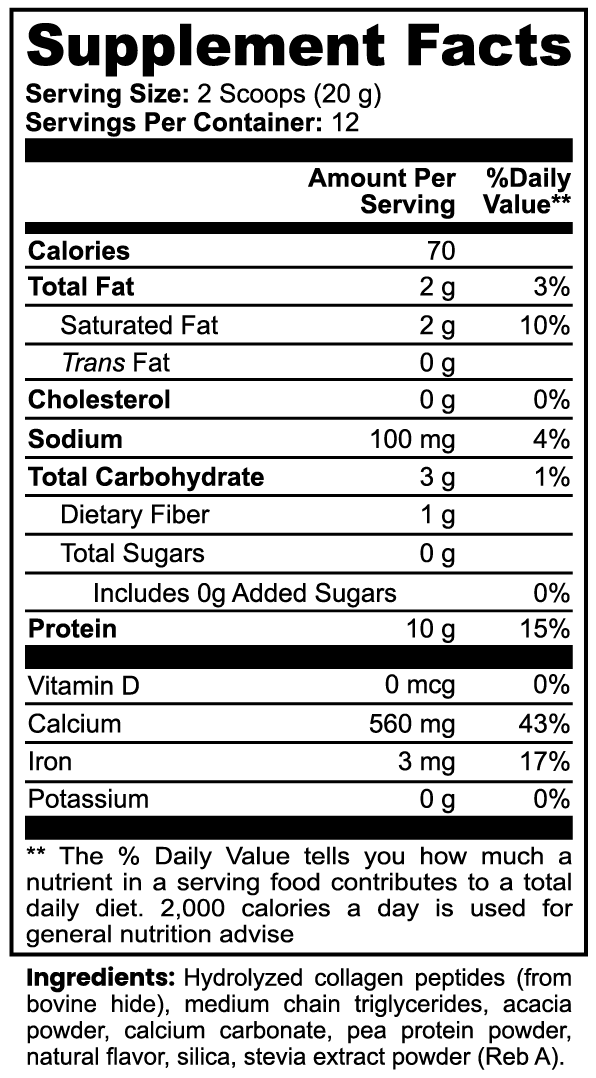 Zenova Wellness Grass-Fed Collagen Creamer (Vanilla)