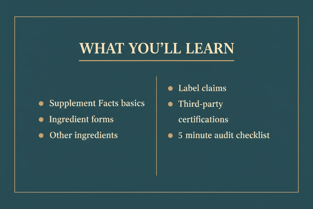 How to Read a Supplement Label: Consumer Education Guide
