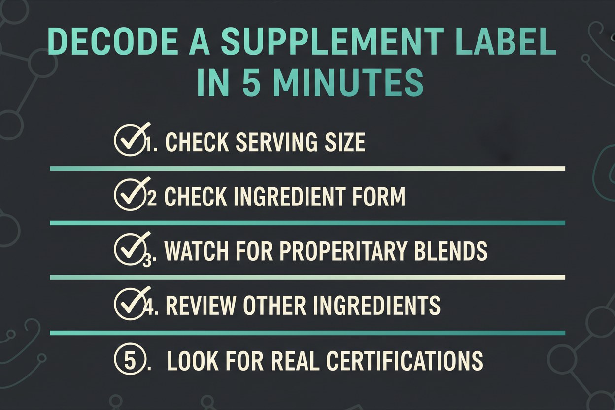 How to Read a Supplement Label: Consumer Education Guide
