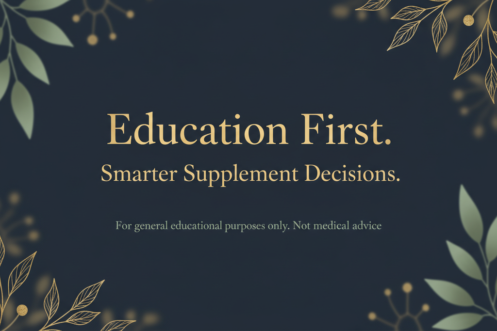 Education First. Smarter Supplement Decisions. — Zenova Wellness