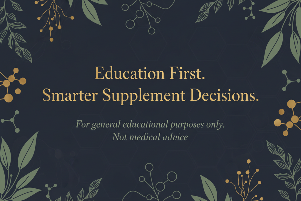 Education First. Smarter Supplement Decisions. — Zenova Wellness