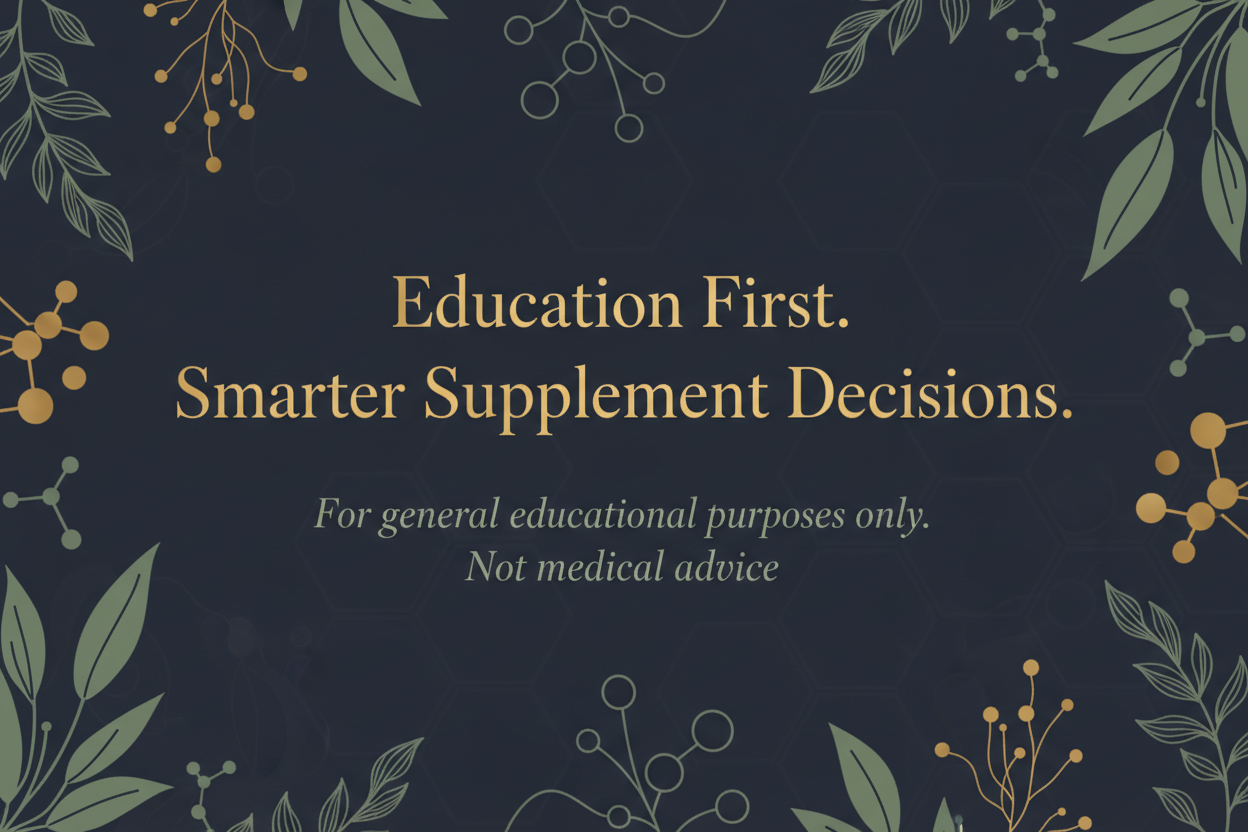 Education First. Smarter Supplement Decisions. — Zenova Wellness
