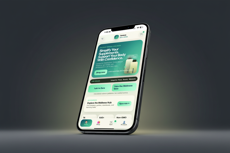 Zenova Phone Mockup